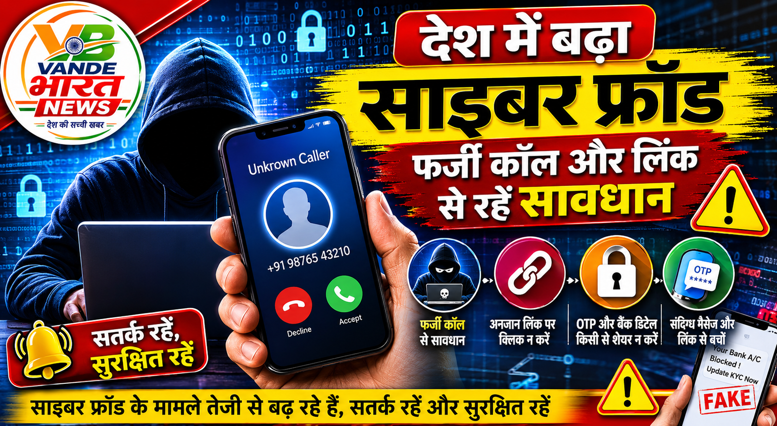 देशभर में बढ़ा डिजिटल फ्रॉड का खतरा, साइबर ठगी के नए तरीके से लोग परेशान