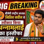 Big Breaking : बीजेपी अध्यक्ष ने स्वीकार किया अन्नामलाई का इस्तीफा , तमिलनाडु की राजनीति में बढ़ी हलचल