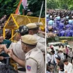 ‘संसद चलो’ मार्च में हिंसक झड़प: 118 पुलिसकर्मी घायल, दिल्ली पुलिस का दावा; कई प्रदर्शनकारी भी जख्मी
